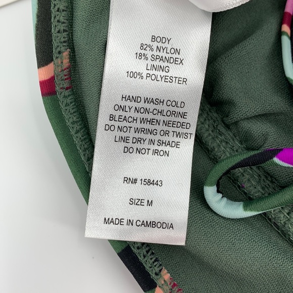 NWT Hula Honey Olive Multi Juniors' Hyper Tropics Printed Bikini Swim To… - Picture 7 of 9